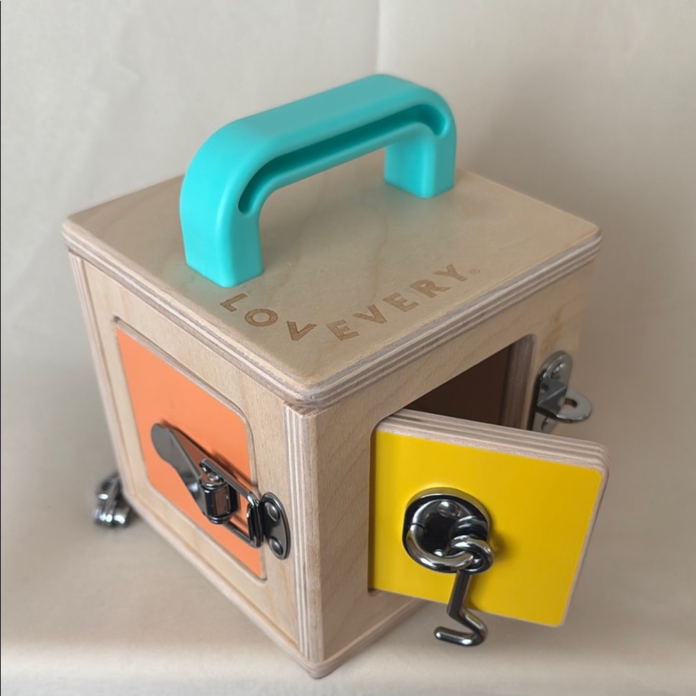 Lovevery Wooden Lock Box with Handle